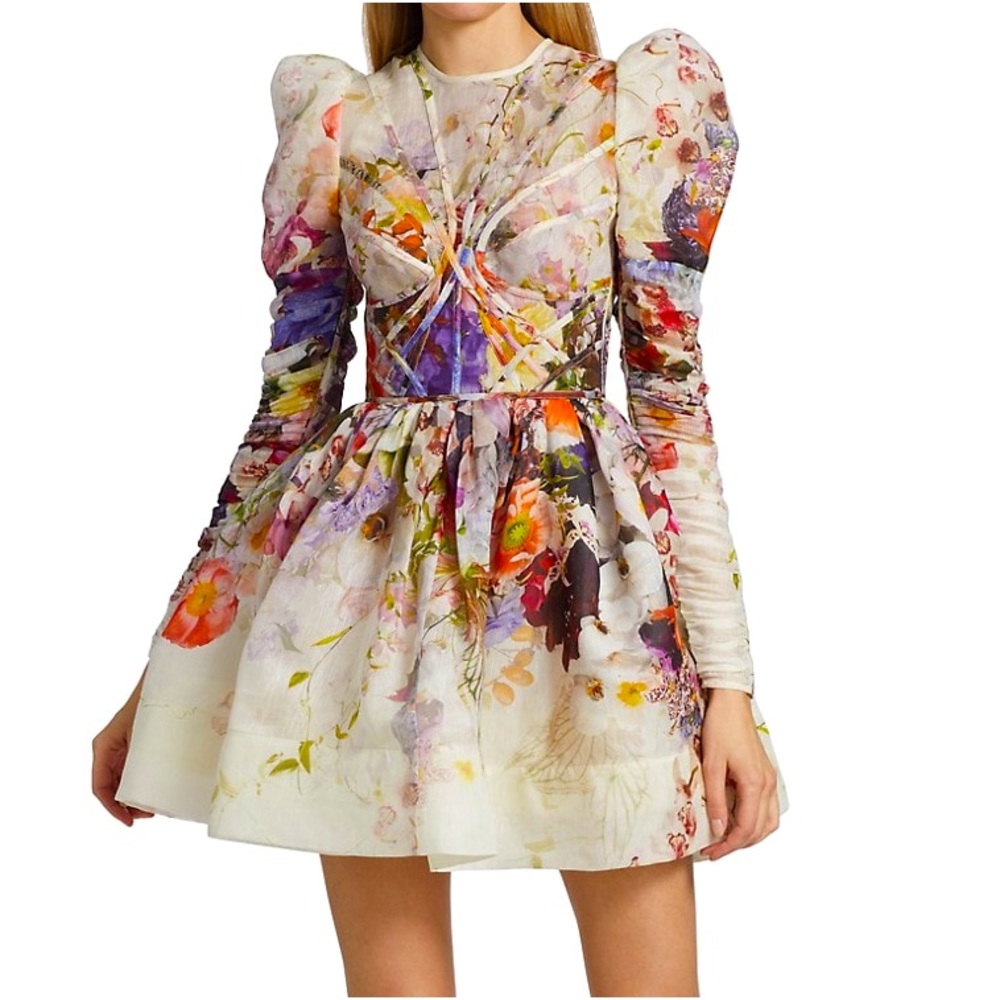 Zimmermann Prima Panelled Floral Minidress